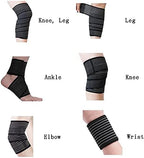Elastic Lower Leg Calf Compression Support Bandage Sleeve Wrap for Women and Man, Shin Splint Guard for Football Runner, Basketball, Volleyball, Calf Pain Relief, Adjustable Plus Size (Black)