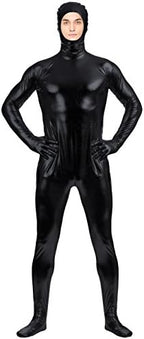 VSVO Shiny Spandex Open Face Full Bodysuit Zentai Suit for Adults