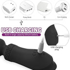 Manual Back Massagers Small Handheld Massager with 10 Modes, Personal Handheld Massager for Neck Back Body （Black）