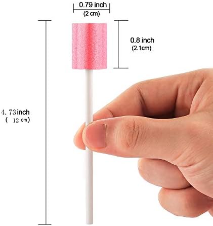 Wellgler's Oral Care Swabs Disposable- Pink 100 Counts