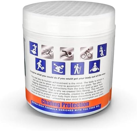 Skin Strong Slather Anti-Chafing Cream and Chamois Cream. Eliminates Friction, Chafing, Saddle Sores, and Thigh Chafing