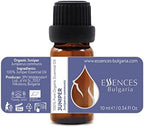 Essences Bulgaria Organic Juniper Essential Oil 1/3 Fl Oz | 10ml | Juniperus communis | 100% Pure and Natural | Undiluted | Therapeutic Grade | Family Owned Farm | Steam-Distilled | Non-GMO | Vegan