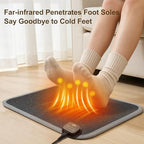 Heated Floor Mat for Foot Warmer - 110V Adjustable Temperature Under Desk Electric Heater with Timer for Office Bathroom Home, Heating Pad for Cold Feet