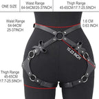 Punk Leather Thigh Harness&Body Harness Belt-Gothic Adjustable Waistband with Leg Garter Straps for Women,Club Rave Festival Outfit,Rock Fashion Accessory,Leather Strap Thigh Garter,Black Garter Belt