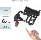 Lightweight Folding Sport Wheelchairs for Adults, Portable All Terrain Travel Mobility Wheelchair with Adjustable Seat, Self-Propelled Elderly Transfer Wheel Chair for Active Daily Use,Green-39/15.3in