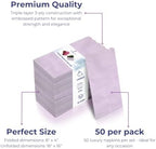 Premium 3-Ply Napkins 50-Count - Compostable 16x16 inch Disposable Lavender Dinner Napkins for Weddings, Parties & Events - Eco-Friendly Elegant Collection