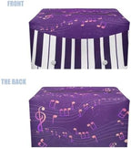Jeiento Music Note Tissue Box Cover Christmas Tissue Holder Decorative Rectangle Facial Napkin Dispenser for Bathroom Bedroom Office,Purple