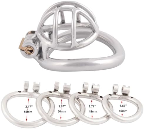 TERNENCE Stainless Steel Small Male Chastity Device Ergonomic Design Cock Cage S245 (1.77 inch / 45mm)