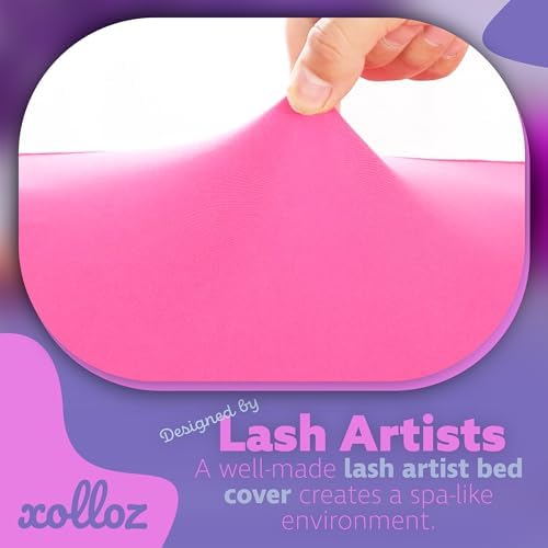 Massage Table Cover – Pink Stretch 6ft Cover for Massage Bed, Lash Bed Topper for Spa or Salon, Fitted Table Wrap, Compatible with 6ft Folding Beds, Durable and Professional Look