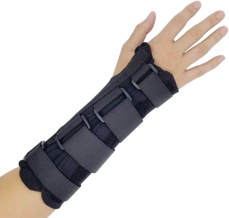 Comfort Cool D-Ring Wrist Brace. Indications - Carpal Tunnel, Tendonitis, Arthritis, Sprains, Post Cast. Soft, Lightweight Immobilizer with Finger Mobility, Removable Splint. Left Small.