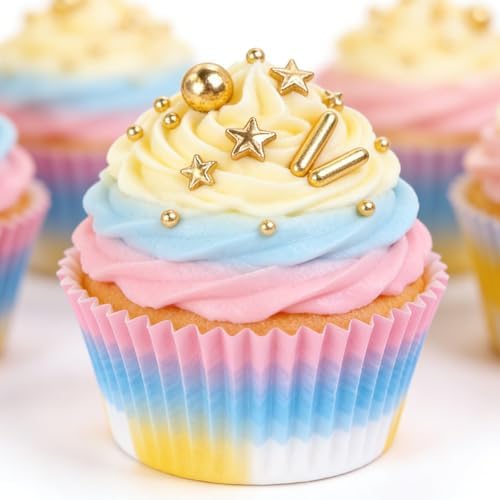 Dazzjoy Edible Gold Star Sprinkles, Gold Cake Decoration, Food Grade, 130g/4.58oz, Gold Star Pearls Sprinkles for Cake Decorating, Cupcake Toppers, Holiday Party Supplies