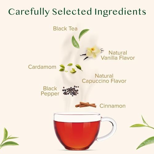 VAHDAM Vanilla Spiced Masala Chai | 3.53oz (50 Cups) Gluten Free Delicious Blend Of Vanilla & Masala Chai | Spiced Chai Tea Loose Leaf | Brew As Hot, Cold Or Iced Tea | Vacuum Sealed Pack