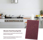 Akozon 5pcsset Industrial Scouring Pads, Abrasive Scourer, Heavy Duty Finishing & Cleaning Sponge Pads (Red)