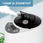 3L Sauna Steamer, Fcc Certified 3L & 1200W Steam Generator, Sauna Steamer Machine with Remote Control, Portable Sauna Steamer with Sturdy Lid And Explosion-Proof Interior, White