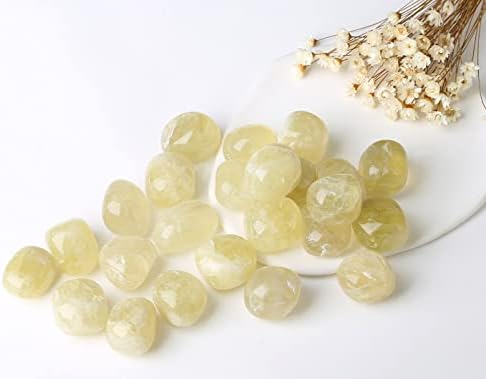 MAIBAOTA Citrine Crystals Bulk Tumbled Crystals Polished Stones Natural Gemstones Decorative Stones for Vase Reiki Witch Quartz Crstal Stones