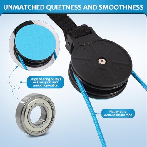 Shoulder Pulley for Physical Therapy, Quiet & Noiseless Over Door Shoulder Rehab Pulley, Arm Pulley & Door for Physical Therapy for Rehabilitation & Exercise