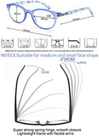 MODFANS Reading Glasses Women 4 Pack Fashion Ladies Readers 1.25 Strength,Women's for Reading Comfort Spring Hinge Arm Eyeglasses-Lightweightest Round Frame Look Stylish to Wear,Come with Pouch