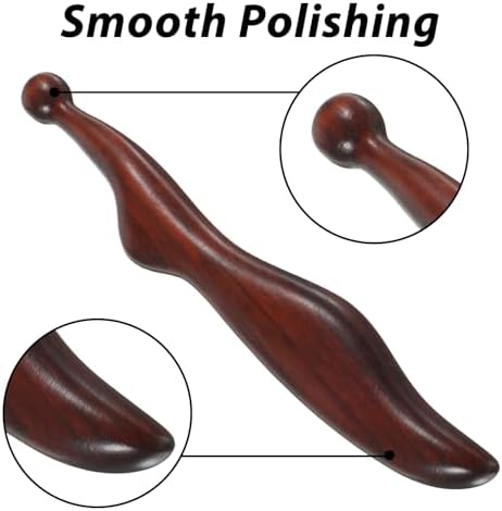 Wood Acupoint Massage Pen, Foot Acupoint Massager Tool with Ergonomic Handle, Traditional Wooden Acupressure Stick Tool for Body Hand and Foot