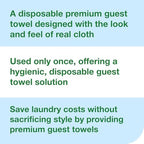Tork LinStyle Valet Guest Towel White, Linen-Feel, Disposable Dinner Napkins, 1/6 Fold, 5 x 100 Towels, 716001