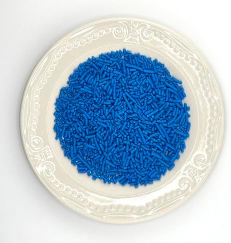 Blue Sprinkles for Baking Cakes, Cupcakes, Cookie Decorations, Ice Cream and Donut Toppings Edible Decorating Baking Supplies - 4 oz package (Blue)