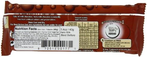 Nestle Aero Milk Chocolate Bar, (27 g) 1.4 Ounce (Pack of 12)