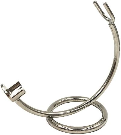 Curved Chrome Razor Stand – All-Metal Chrome-Plated Holder for Safety Razors with Handle Length 80 mm & Up – Sleek Finish & Sturdy Design