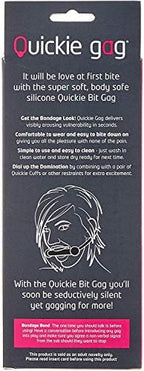 Quickie Bit Gag, Super Strong Silicone Open Mouth Gag. Bondage Toy Accessories for Adult Couple Play, Breathable, Light, Portable and Quiet, One Size Fits All, Perfect for Women and Men - Black