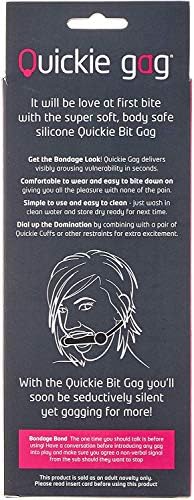 Quickie Bit Gag, Super Strong Silicone Open Mouth Gag. Bondage Toy Accessories for Adult Couple Play, Breathable, Light, Portable and Quiet, One Size Fits All, Perfect for Women and Men - Black