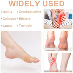24pcs Toe Cushion Protectors Patches, Comfortable Adhesive Pads Lessen Pain Friction Adhesive Tape Anti-Slip Waterproof Foot Cushions Corn Remover Guards for Women Men Feet