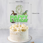 Reptile Cake Topper Lizard Theme 6th Birthday Happy Gecko Lizard Decorations for Boys or Girls Reptile Themed Birthday Party, Swamp Themed Party, or Pet Birthday Party Decorations. SugarGera