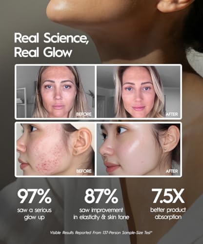 REVO Genie Facial Massager for Face and Neck, LED Beauty Device with Heat and Vibration, Depuffing Sculpting Tool with Red Blue Green Light Modes for Skincare Routine
