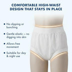 AQX Cloth Diaper Covers for Adult, Reusable Waterproof Underwear for Incontinence, Leakproof High Waist Plastic Pants 4Pcs (Black&White, S)