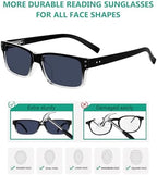 Eyekepper Vintage Reading Sunglasses for Men - 5 Pack Grey Tinted Lens Readers +2.75
