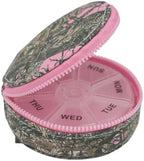 Simply Southern Weekly Pill Organizer, Removable 7-Day Pill Box, Travel Size (Camo Pink)