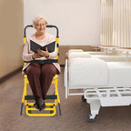 Folding Mobility Chair 396lb Load Capacity Medical Patient Transfer Evacuation Chair for Emergency Rescue, Hospital, Nursing Home Portable Foldable with 4 Straps & Brakes