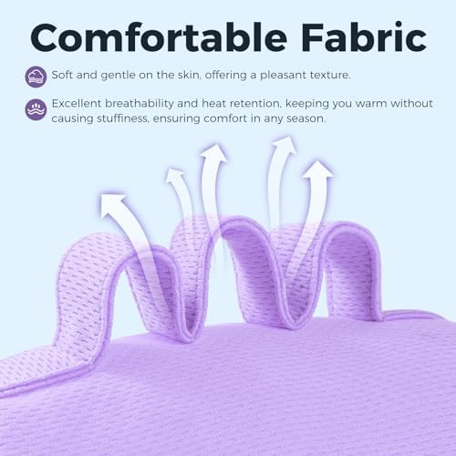 Palm Grips, Hand Contracture Cushions, Finger Grips, Finger Splitter, Palm Protector for Hand Contracture, Grip Strengthener Pad for Elderly, Stress Relief, Sweat Resistant, Washable, Purple, 2 Pcs