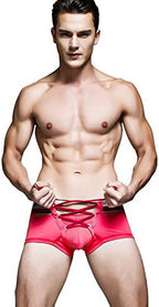 Banana Bucket Men's Sexy Lingerie Cotton Tie Rope Cute Boxer Brief Underwear Panties