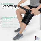 Alpha Medical 12” Long Adjustable Three Panel Orthopedic Knee Immobilizer – Supportive & Adjustable Side Panels – Knee Brace Stabilizer – Knee Immobilization L1830