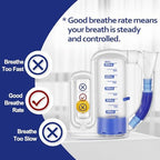 Breathing Exercise Device for Lungs, Lung Exerciser Device – 5000ml Volumetric Deep Breathing Trainer with Flow Rate Indicator for Respiratory Health & Recovery