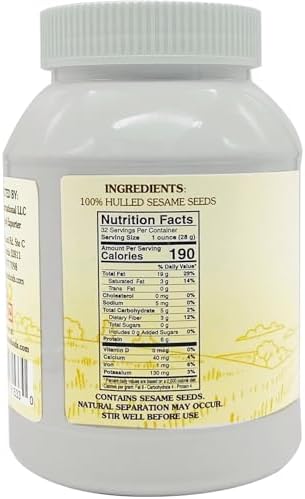 Lebanon - Premium Tahini Paste, 100% Ground Sesame Seeds, 907g (2 Lbs)