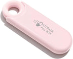 Slim Travel Pill Organizer, Small Daily Pill Case, Compact Portable Pill Holder, 3 Compartments Daily Vitamin Box (Pink)