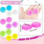 120 Pcs Contact Lens Cases Colorful Contact Lens Holder Box Cute Transparent Contact Cases Bulk Left/Right Eye Contact Lens Container for Travel, 6 Colors