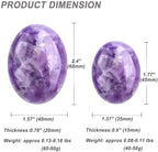 Erliway Natural Amethyst Palm Stone Crystal, 2"-2.3" Large Healing Pocket Worry Stone, Polished Crystals and Healing Stones for Anxiety Stress Relief Therapy