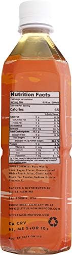 LITTLE JASMINE White Peach Black Tea, 16.9 Fl Oz (Pack of 12)