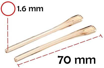 Glasses arm Covers,Spectacle Legs, 2 Pairs Beige Transparent Eyeglass End Tips Temple Replacement Ear Sock Pieces Tubes for Thin Metal Eyeglass Legs