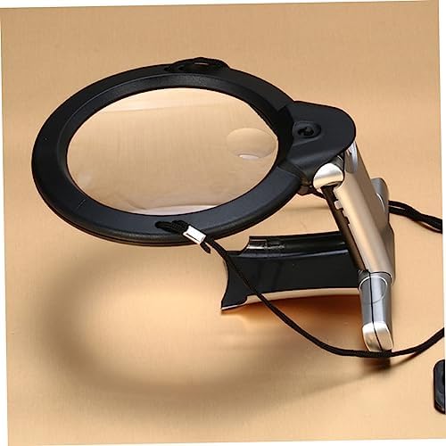 FRCOLOR LED Reading Hanging Magnifier Desktop Magnifier with Light for Hands Use for Jewelry Repair Reading and Close Work