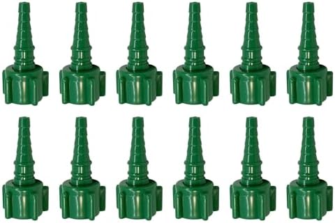 Swivel Barb Adaptor Nipple Nut, Swivel Nipple Christmas Tree Connector, Green Oxygen Tubing Connector (12 Pack)
