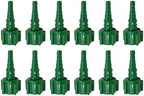 Swivel Barb Adaptor Nipple Nut, Swivel Nipple Christmas Tree Connector, Green Oxygen Tubing Connector (12 Pack)