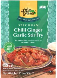 Asian Home Gourmet Spice Paste for Stir Fry: Szechuan Chilli Ginger Garlic Stir Fry (1 x 1.75 OZ)