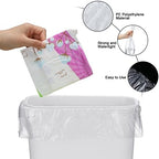 Zubebe 1000 Pcs/ 10 Roll Sanitary Napkin Receptacle Liner, Sanitary Napkin Disposal Bags Feminine Hygiene Disposal Bags Women Personal Supplies for Tampon Bathroom, 15.75 x 15.75 Inch